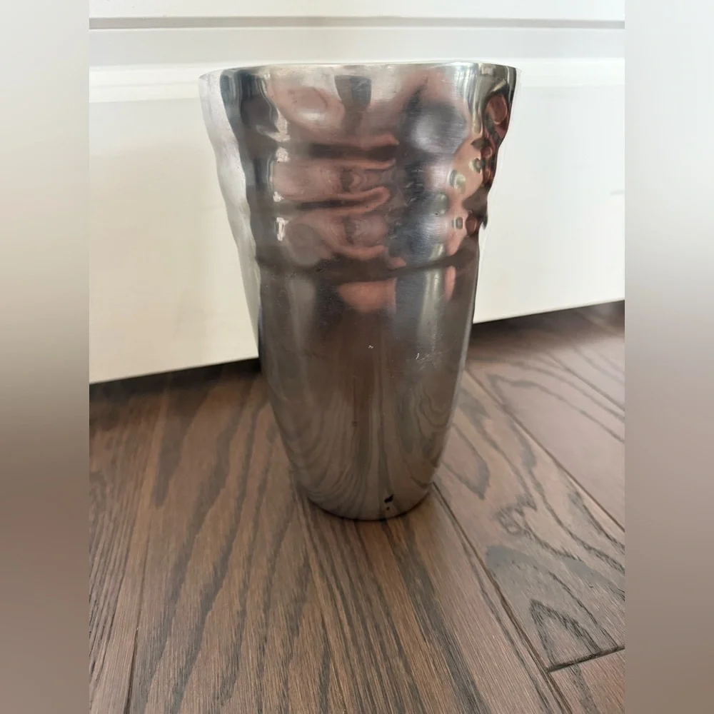 Pottery Barn Rippled Aluminum Vase